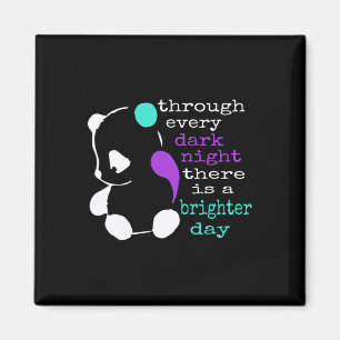 Panda Semicolon Gift Suicide Prevention Awareness Magnet