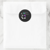 Panda Semicolon Gift Suicide Prevention Awareness Runder Aufkleber (Tasche)