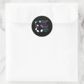 Panda Semicolon Gift Suicide Prevention Awareness Runder Aufkleber (Tasche)