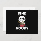 Panda Send Noods Ramen Niedlich Kawaii Noodle Postkarte (Vorne/Hinten)