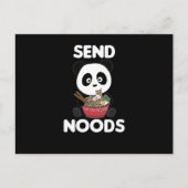 Panda Send Noods Ramen Niedlich Kawaii Noodle Postkarte (Vorderseite)