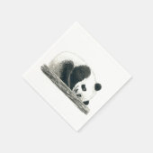 Panda Serviette (Ecke)