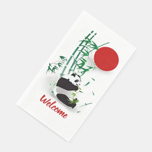 Panda Serviette (Ecke)