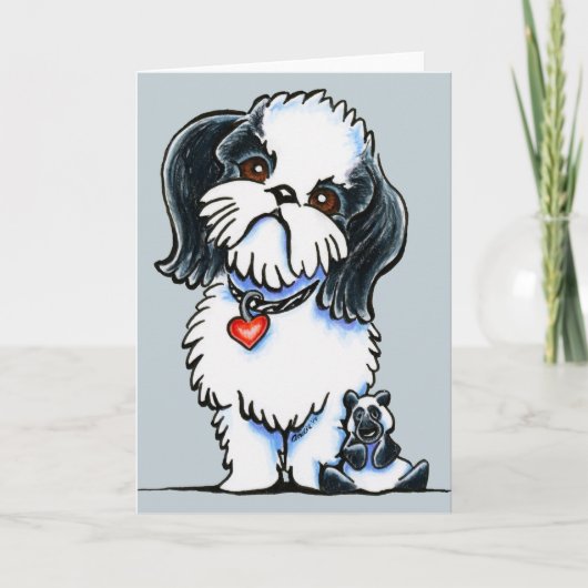 Panda Shih Tzu Karte (Vorderseite)