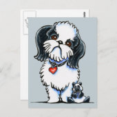 Panda Shih Tzu Postkarte (Vorne/Hinten)