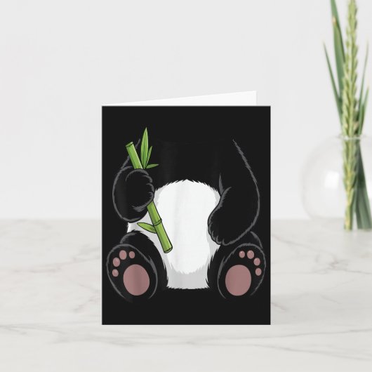 Panda-Shirt Erwachsene Kinder Männer Frauen Panda- Karte (Vorderseite)