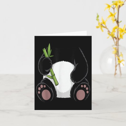 Panda-Shirt Erwachsene Kinder Männer Frauen Panda- Karte (Gelbe Blume)