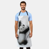 Panda Shirt Humour Graphic Animal T - Shirt Gesche Schürze (Getragen)