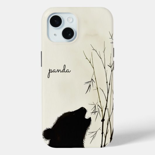 Panda-Silhouette Case-Mate iPhone Hülle (Rückseite)