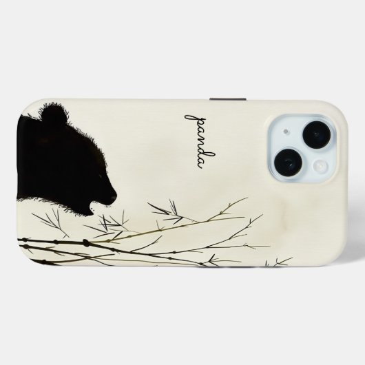 Panda-Silhouette Case-Mate iPhone Hülle (Rückseite (Horizontal))