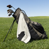 Panda-Silhouette Golfhandtuch (Gras)