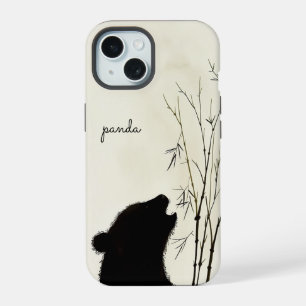 Panda-Silhouette iPhone 15 Hülle
