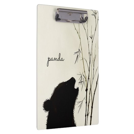 Panda-Silhouette Klemmbrett (Rechts)