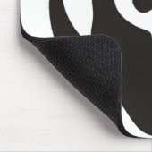 Panda-Silhouette-Kontur Mousepad (Ecke)