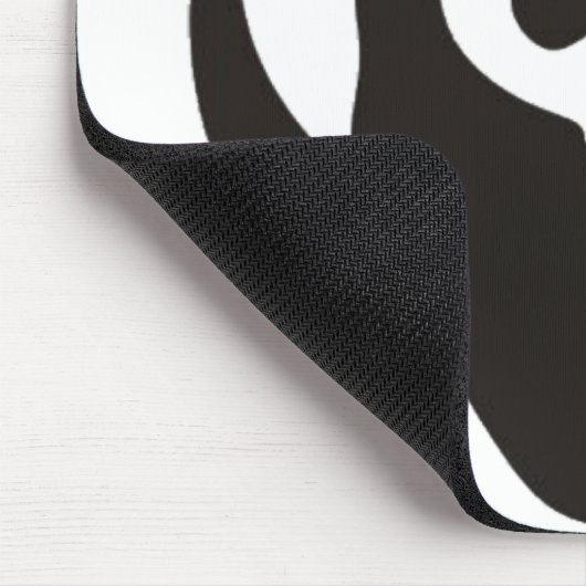 Panda-Silhouette-Kontur Mousepad (Ecke)