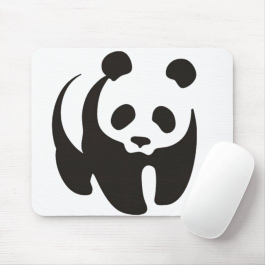 Panda-Silhouette-Kontur Mousepad (Mit Mouse)