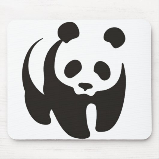 Panda-Silhouette-Kontur Mousepad (Vorne)