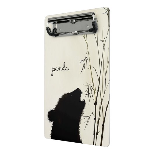 Panda-Silhouette Mini Klemmbrett (Gewinkelt2)