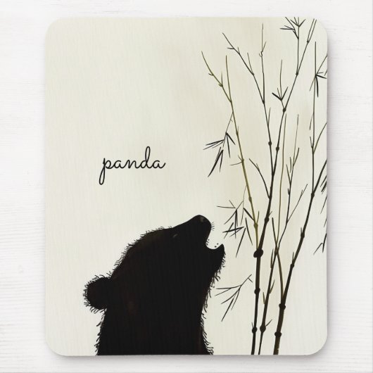 Panda-Silhouette Mousepad (Vorne)