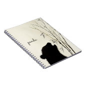 Panda-Silhouette Notizblock (Rechte Seite)