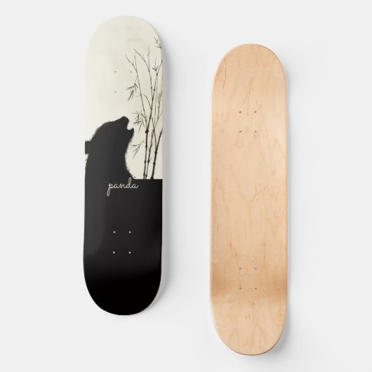 Panda-Silhouette Skateboard (Vorderseite)