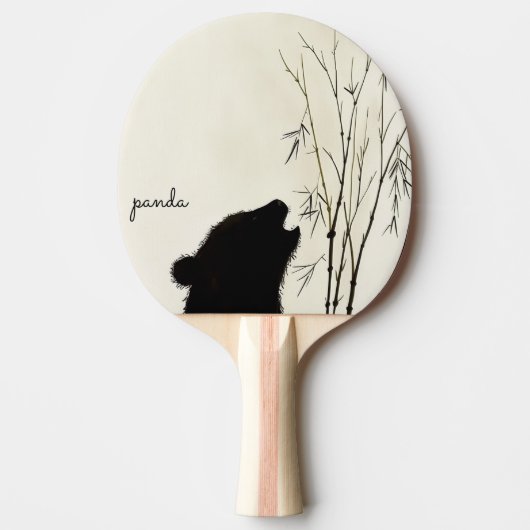 Panda-Silhouette Tischtennis Schläger (Vorderseite)