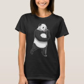 Panda Singer Microphone Music T-Shirt (Vorderseite)