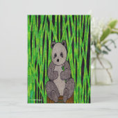 Panda (Single) - Grußkarte Feiertagskarte (Stehend Vorderseite)