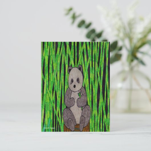 Panda (Single) - Postkarte (Stehend Vorderseite)