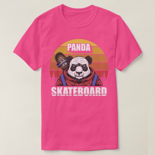 Panda Skateboard T-Shirt (Design vorne)