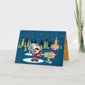 Panda Skateboarder Weihnachtsdesign Karte (Vorderseite)