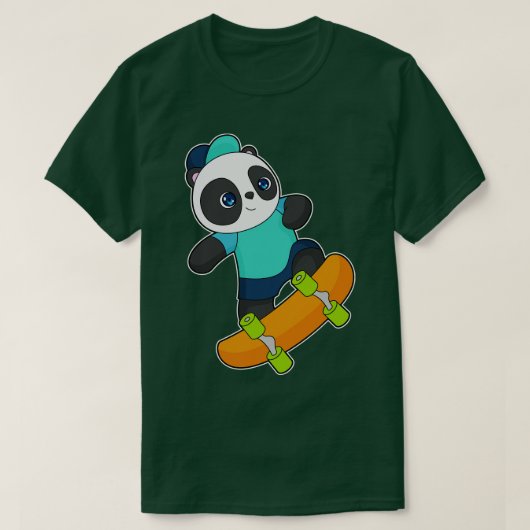 Panda Skater Skateboard 2 T-Shirt (Design vorne)