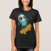 Panda Skater Skateboard T-Shirt (Vorderseite)