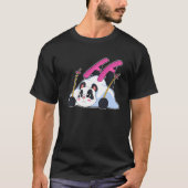 Panda Skier Ski Wintersport T-Shirt (Vorderseite)