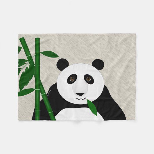 Panda Small Fleece Blanket (Vorderseite (Horizontal))