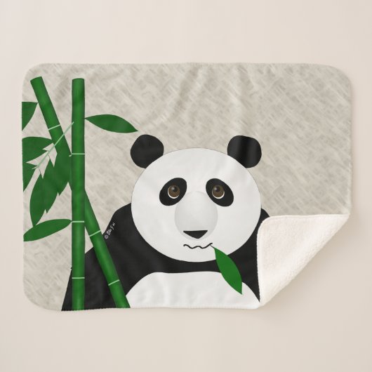 Panda Small Sherpa Blanket Sherpadecke (Vorderseite (Horizontal))