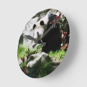 Panda Smile Wall Clock Runde Wanduhr (Winkel)