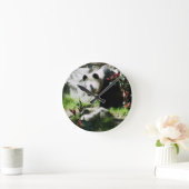 Panda Smile Wall Clock Runde Wanduhr (Zuhause)
