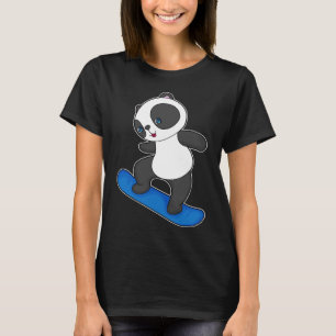 Panda Snowboard Wintersport T-Shirt