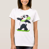 Panda Snowboarder Snowboard Winter sports T-Shirt (Vorderseite)