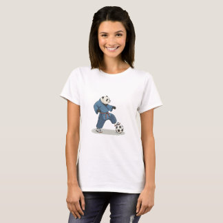Panda Soccer Player in Karate Kimono T-Shirt
