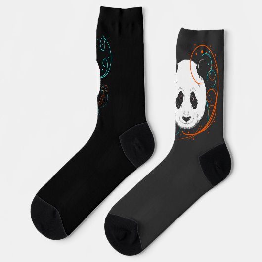 Panda Socken (Linkes Detail)