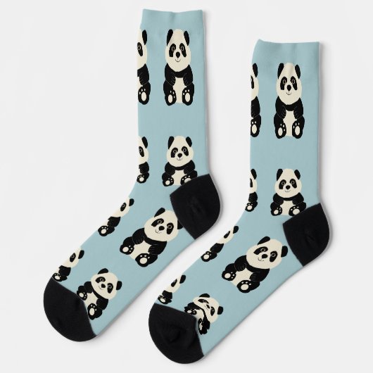 Panda Socken (Linkes Detail)