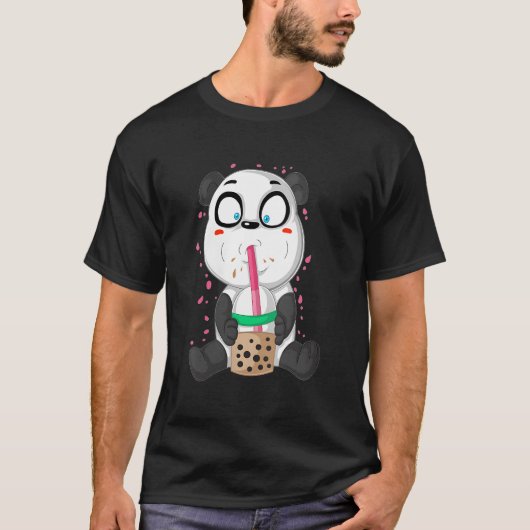Panda Soju Bamboo Bear Korean Drinking Sweet Tea T-Shirt (Vorderseite)