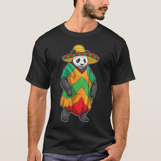 Panda Sombrero T-Shirt (Vorderseite)
