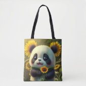 Panda-Sonnenblume ( 2- mit Baumwolle ): Tasche (Vorderseite)