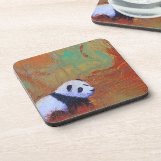 Panda-Sonnenuntergang Untersetzer (Linke Seite)