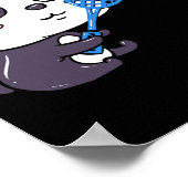 Panda spielen Badminton Getting Sweaty I Panda Bea Poster (Ecke)