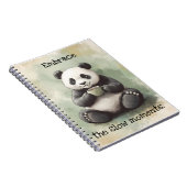 Panda Spiral Notebook, Embrace die langsamen Momen Notizblock (Rechte Seite)