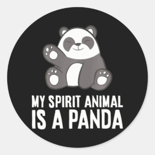 Panda Spirit Animal My Spirit Animal is Panda Runder Aufkleber